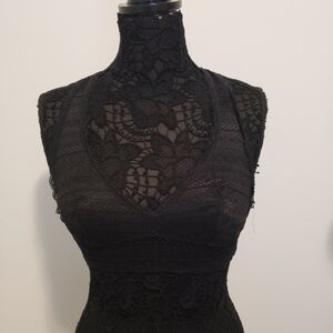 Victoria's Secret Black Lace Floral Bralette Size S